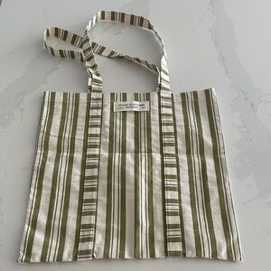Sézane Tote Bag - New!  Striped Olive & Cream
